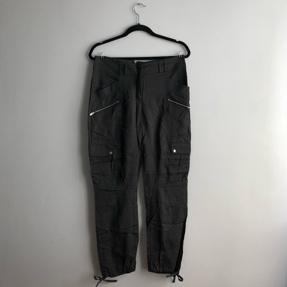 BEBE black cargo safari pants sz 6